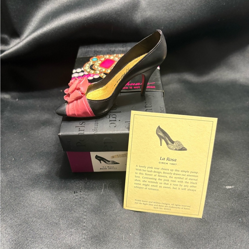 Just The Right Shoe Black and Pink Heels - Picture 2 of 5